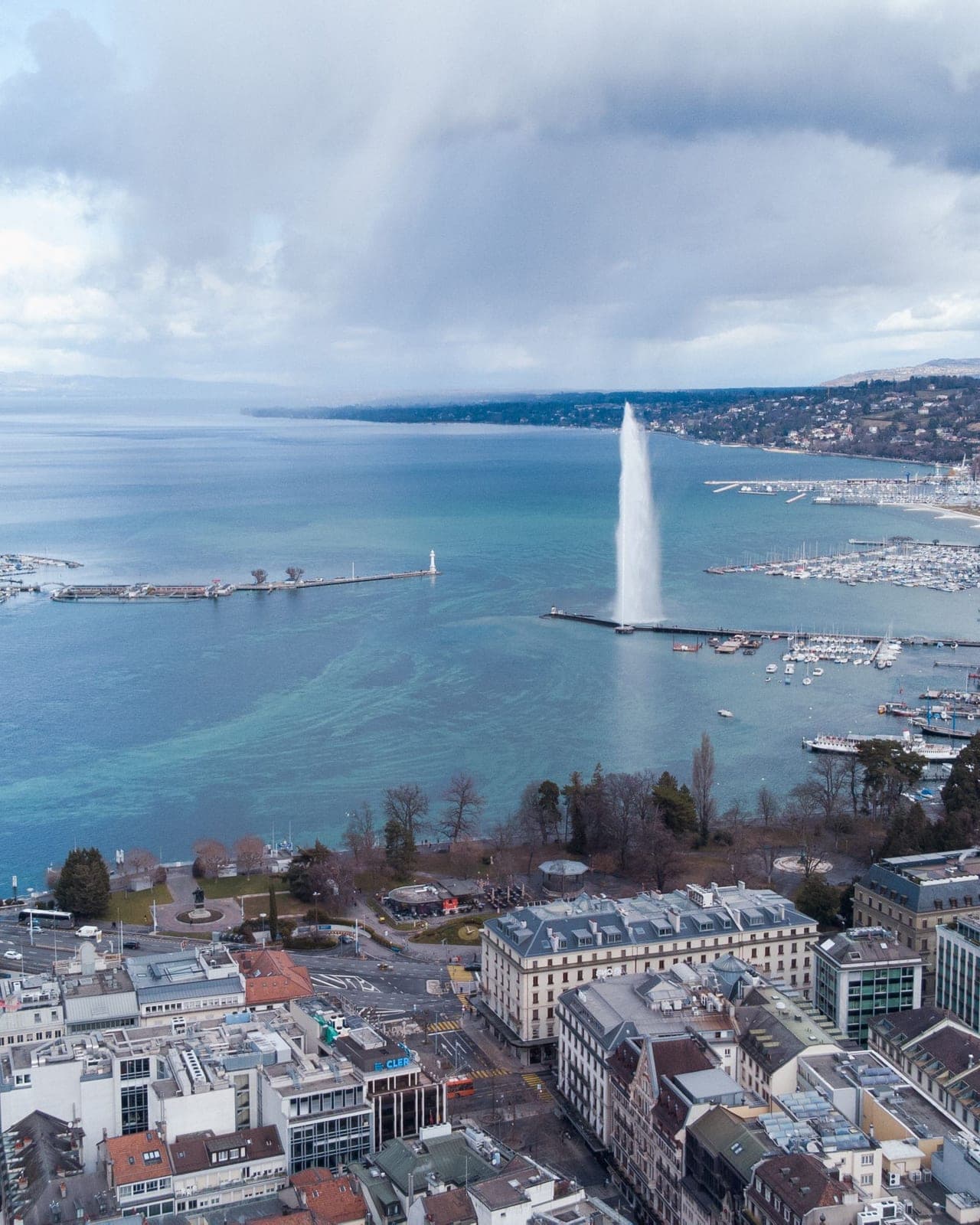 Le Jet d'Eau sur le lac Léman.